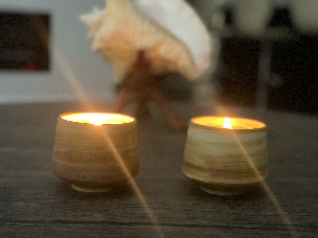 Wood Grain Ceramic 5-ounce Candle