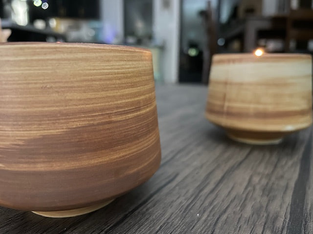 Wood Grain Ceramic 5-ounce Candle
